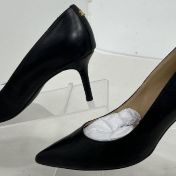 Ralph Lauren Black Leather Heels - Picture 3 of 4